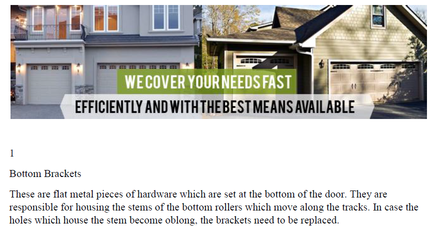 Garage Door Repair Glossary - Garage Door Repair Itasca